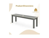 Slickblue 55 Inch Hdpe Outdoor Bench for Patio and Garden