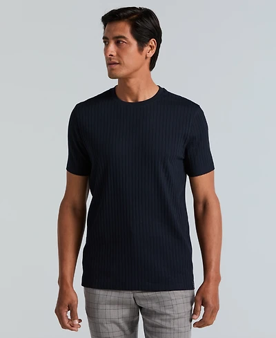 Perry Ellis Men's Rib Knit Crew Neck T-shirt