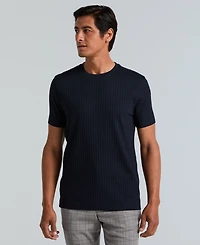 Perry Ellis Men's Rib Knit Crew Neck T-shirt