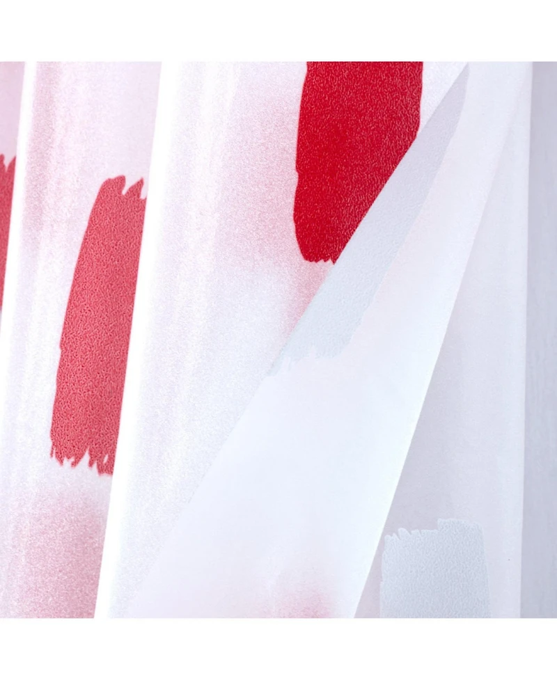 Rt Designers Collection 90 Gsm Printed Peva Glit Brush Stroke 13 Piece Shower Curtain Set 70" x 72"