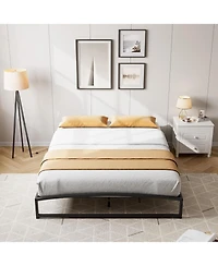 gaomon Metal Bed Frame,Platform Frame with Arch Design,10" Heavy Duty Strong Support Slats,Sturdy Mattress Foundation,Easy Assembly