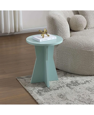 Kings Brand Furniture Round Side Table, Modern Pedestal Base Accent Table for Living Room, Bedroom, Bedside, Office