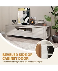 gaomon Tv Stand with Cabinet Doors, Entertainment Center with Adjustable Shelves