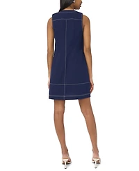Msk Petite V-Neck Shift Dress