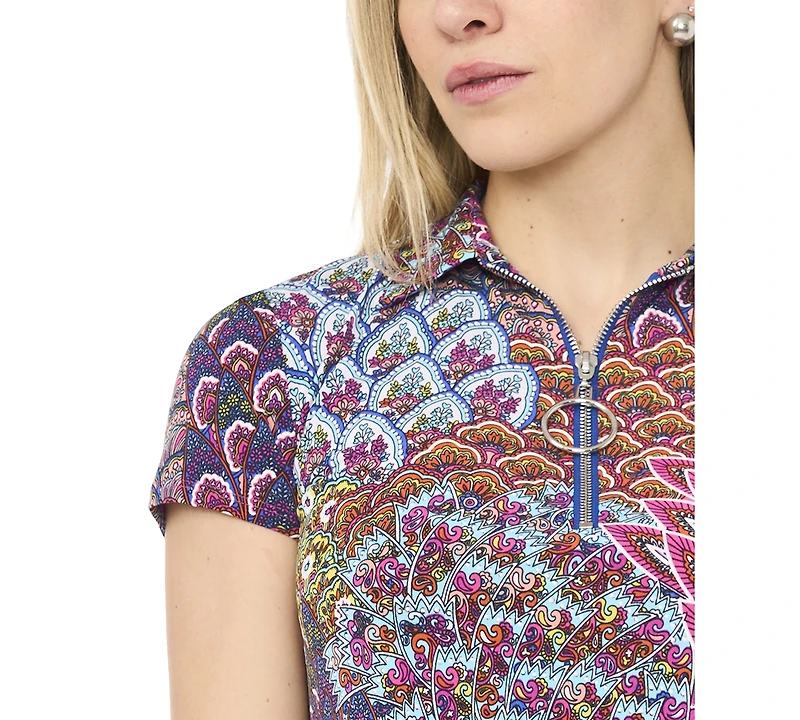 Msk Petite Shirt Collar Mini Dress