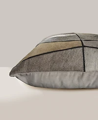 Rizzy Home Patricia Leather Cotton Decorative Pillow, 22" x 22"