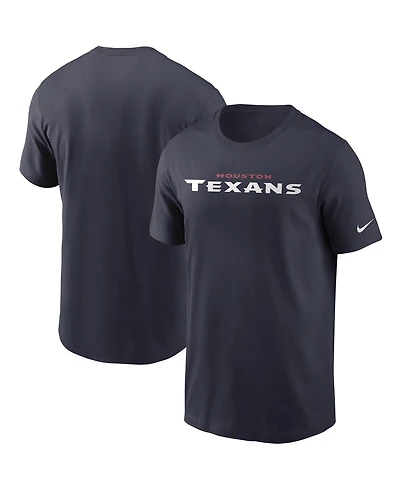Nike Men's Navy Houston Texans Team Wordmark T-Shirt