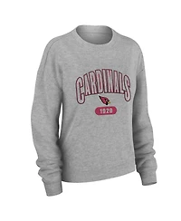 Wear By Erin Andrews Women's 2-Piece Heather Gray Arizona Cardinals Knit Long Sleeve Tri-Blend T-Shirt and Pants