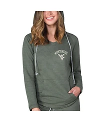 Concepts Sport Women's Olive West Virginia Mountaineers Mainstream French Terry Tri-Blend V-Neck Pullover Hoodie