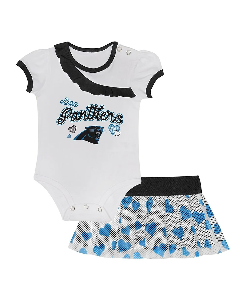 Outerstuff Baby Boys and Girls 2-Piece Carolina Panthers Love My Team Bodysuit Skirt
