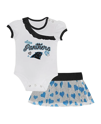 Outerstuff Baby Boys and Girls 2-Piece Carolina Panthers Love My Team Bodysuit Skirt