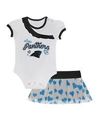 Outerstuff Baby Boys and Girls 2-Piece Carolina Panthers Love My Team Bodysuit Skirt