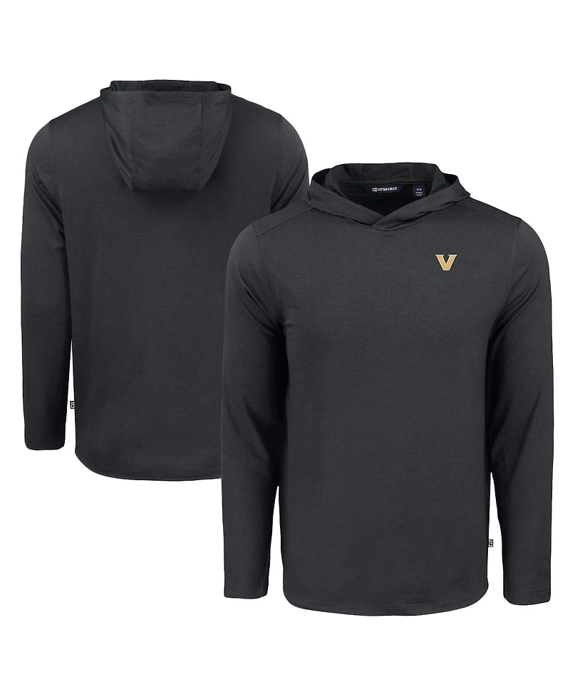 Cutter & Buck Men's Black Vanderbilt Commodores Coastline Epic Comfort Eco Long Sleeve Hoodie