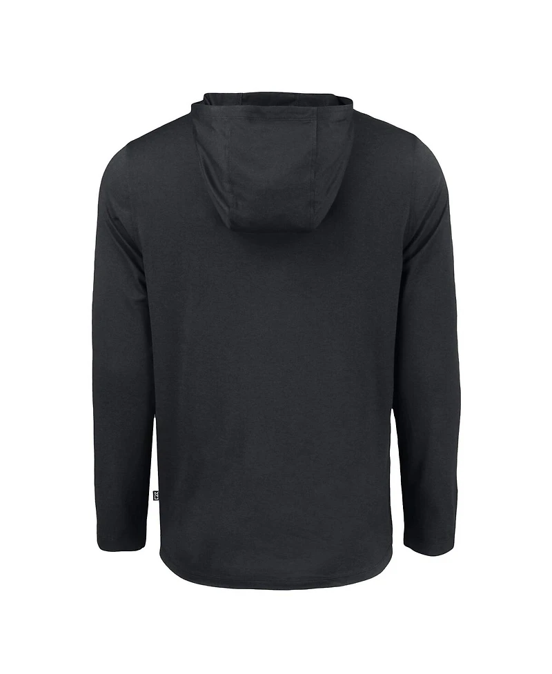 Cutter & Buck Men's Black Duke Blue Devils Coastline Epic Comfort Eco Long Sleeve Hoodie T-Shirt