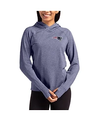 Cutter & Buck Women's Heather Navy New England Patriots Primary Logo Adapt Knit Raglan Pullover Hoodie