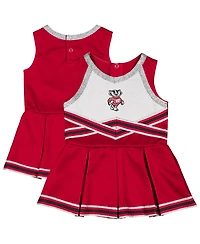 Colosseum Baby Girls Red Wisconsin Badgers Lollipop Park Cheer Dress