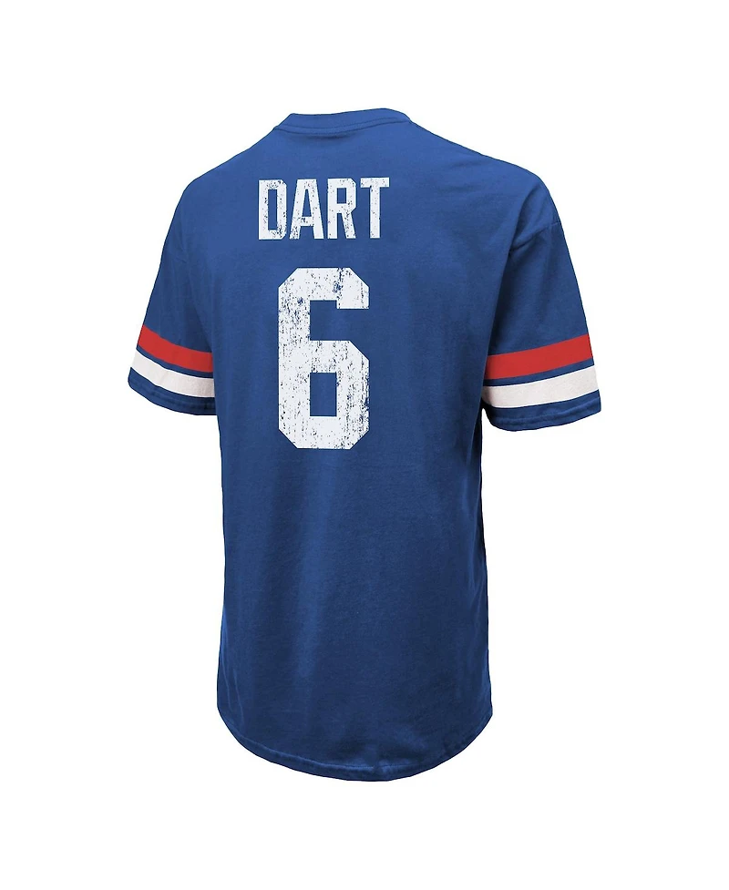 Majestic Threads Men's Jaxson Dart Royal New York Giants Oversized T-Shirt