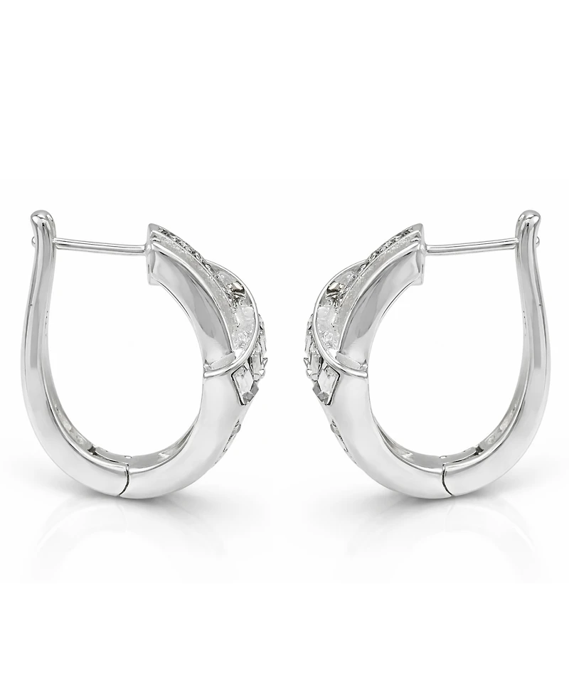And Now This Crystal Hinged Hoop Earring
