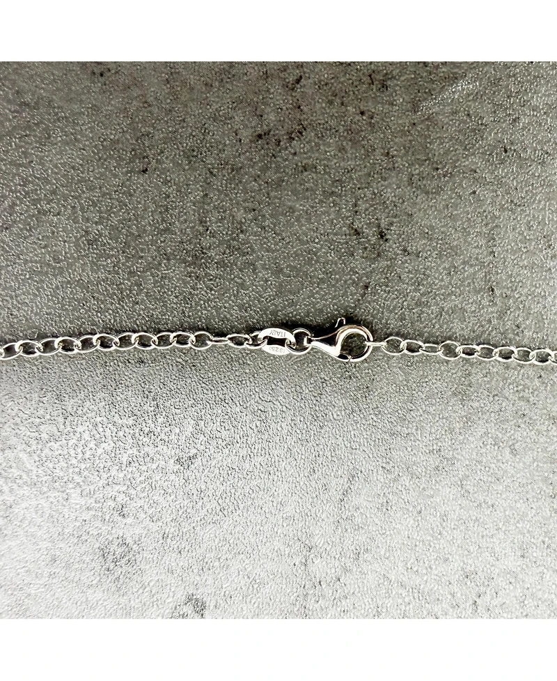 The Lovery Clover Blue Charm Necklace Sterling Silver