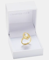Charter Club Cubic Zirconia Textured Ring, Macy's Exclusive