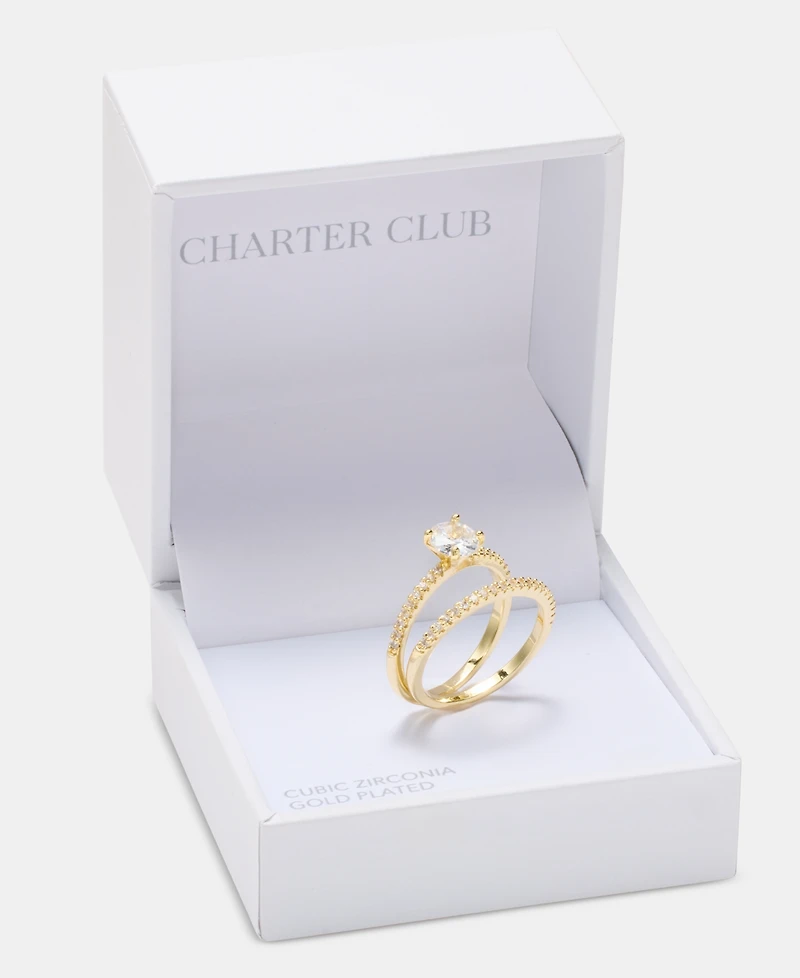 Charter Club Cubic Zirconia Pave Ring Set, Macy's Exclusive