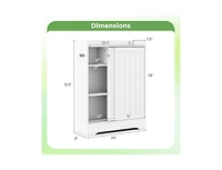 Slickblue Narrow Floor Bathroom Cabinet with Toilet Paper Storage