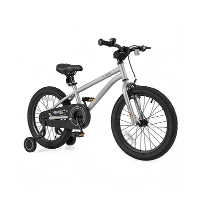 Hongge 18 Inch Kids Bike for 4-8 Years Old Adjustable with Removable Training Wheels