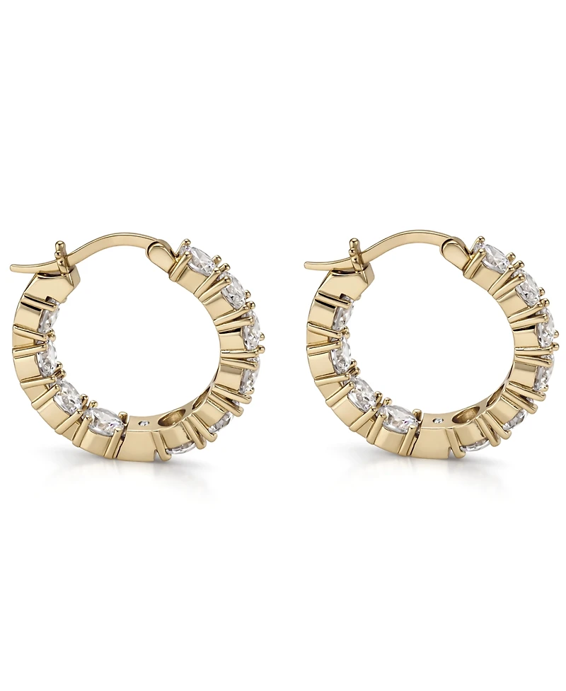 And Now This Cubic Zirconia Inside Outside Hoop Earring