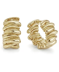 And Now This Rippled Hinged Hoop Earrings