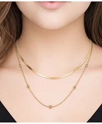 And Now This 18K Gold Plated or Silver Plated Double Layered Necklace