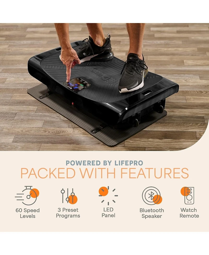 Lifepro Rumblex Pro 4D Vibration Plate Exercise Machine – Full Body Workout Platform for Weight Loss, Circulation & Recovery, Home Fitness