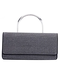 Nina Elongated Crystal Magnetic Snap Satchel Bag