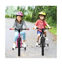 Hongge 18 Inch Kids Bike for 4-8 Years Old Adjustable with Removable Training Wheels