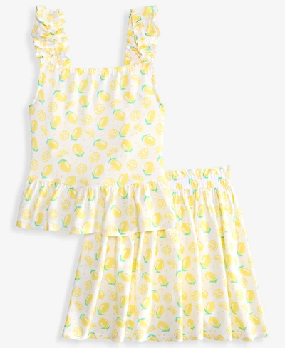 Epic Threads Girls' Xs-xl Lemon-Print Top & Skirt, 2-Piece Set, Macy's Exclusive