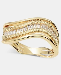 On 34th Cubic Zirconia Wavy Band Ring, Macy's Exclusive