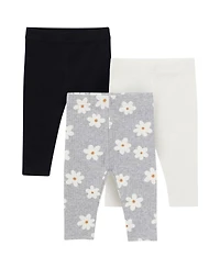 Gerber Baby Girls 3-Pack Textured Leggings