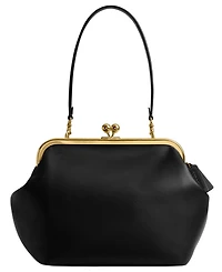 Coach Glovetanned Leather Kisslock Small Frame Bag