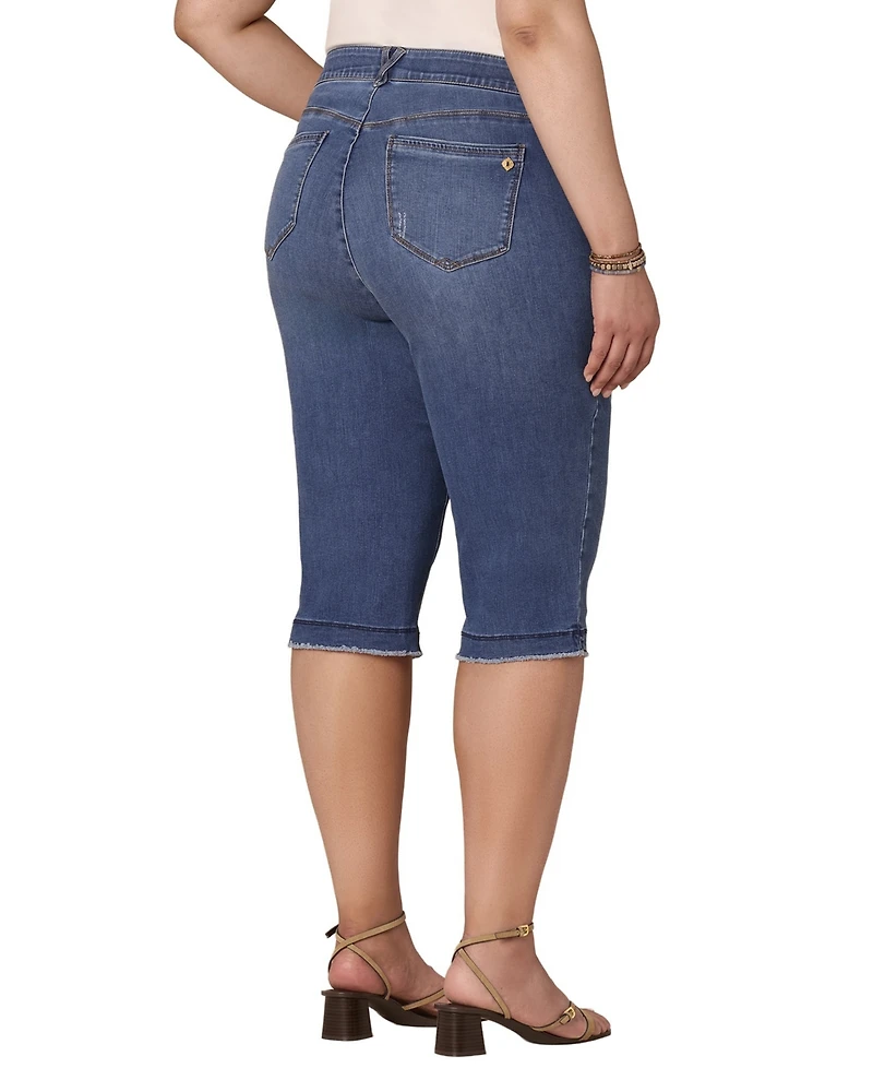 Democracy Plus Skinny Bermuda Mid-Rise Jeans