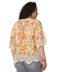 Democracy Plus Scallop Edge Peplum Top