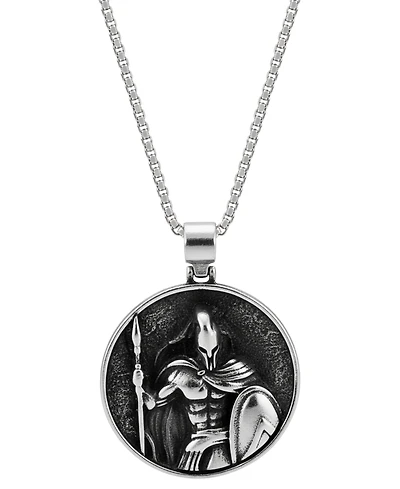 Rhona Sutton Men's Stainless Steel Spartan Pendant Necklace