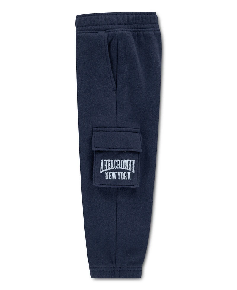 abercrombie kids Baby Boys' Full-Zip Hoodie and Cargo Pants, 2-Piece Set