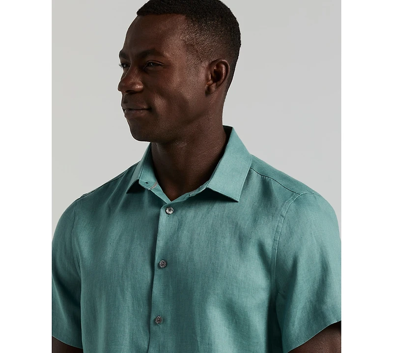 Perry Ellis Men's Solid Linen Shirt
