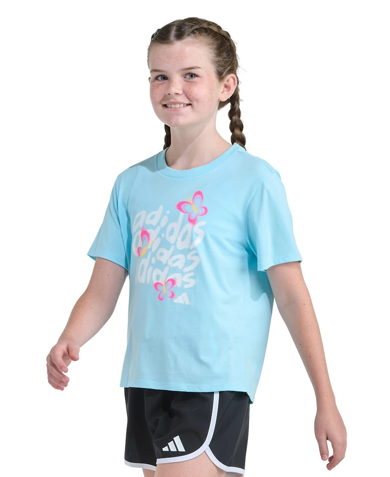 adidas Girls' 8-16 Short-Sleeve Graphic T-Shirt