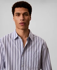 Calvin Klein Men's Multi Stripe Poplin Shirt