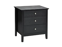 Nightstand Beside End Side Table Organizer with 3 Drawers