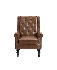 Mondawe Wood Frame Armchair, Modern Accent Chair Lounge For Living Room