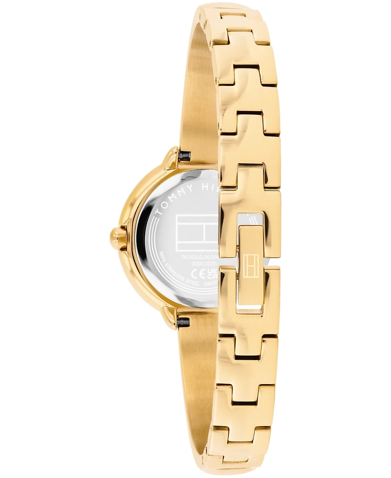 Tommy Hilfiger Women's Quartz Gold Tone Stainless Steel Bangle Bracelet Watch, 26mm