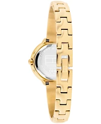 Tommy Hilfiger Women's Quartz Gold Tone Stainless Steel Bangle Bracelet Watch, 26mm