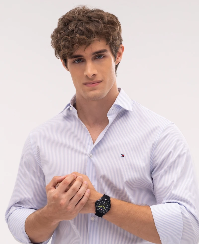 Tommy Hilfiger Men's Quartz Black Silicone Strap Watch, 40mm