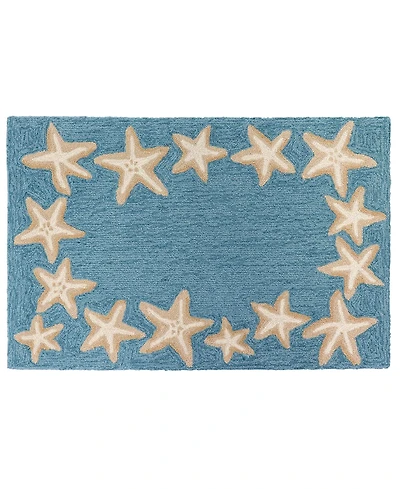 Liora Manne' Capri Starfish Border 1'8"x2'6" Area Rug